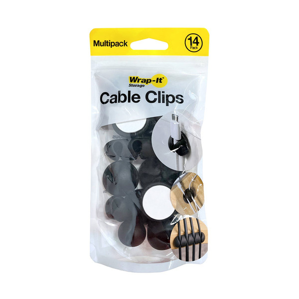 Wrap-It Storage Cable Clips - Black