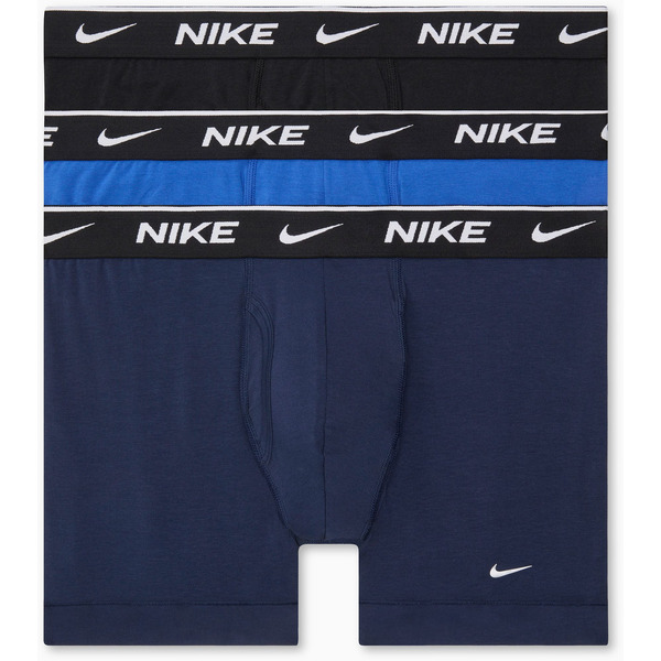 Nike Men's Cotton Stretch Trunk Boxer Briefs, L, 3 Pack - Obsidian/Game Royal/Black