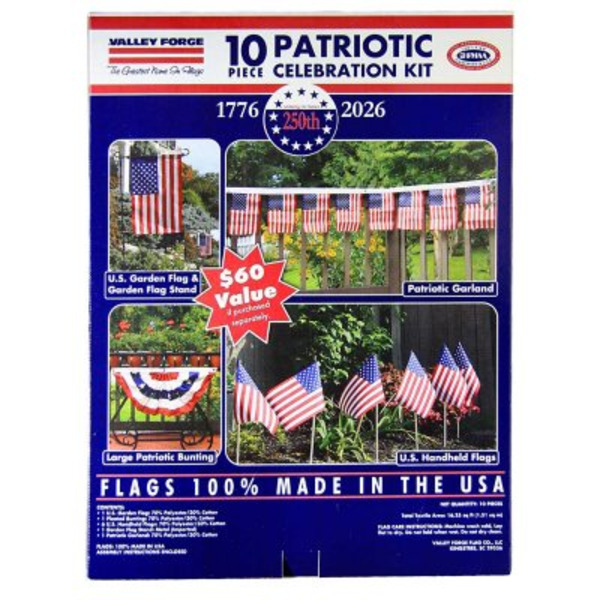Sam's Club Valley Forge 10-Piece Patriotic Celebration Flag Kit