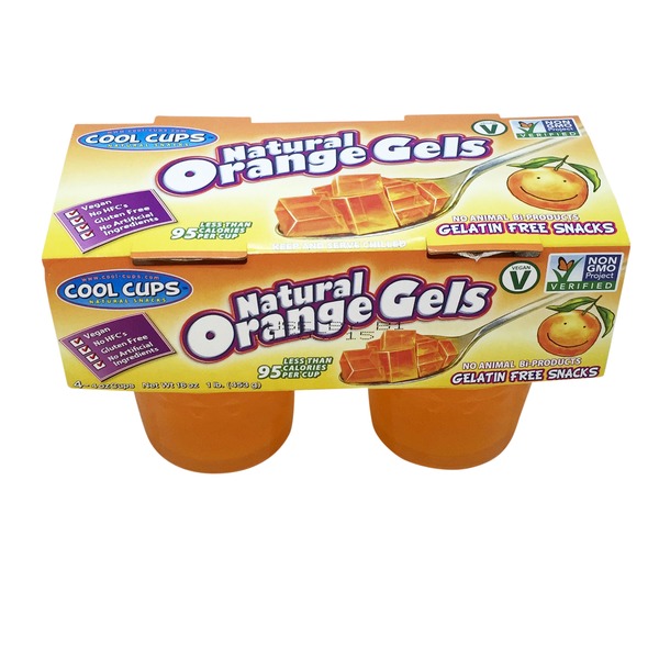 Cool Cups Gelatin Free Snacks Natural Orange Gels (4 oz) from Whole