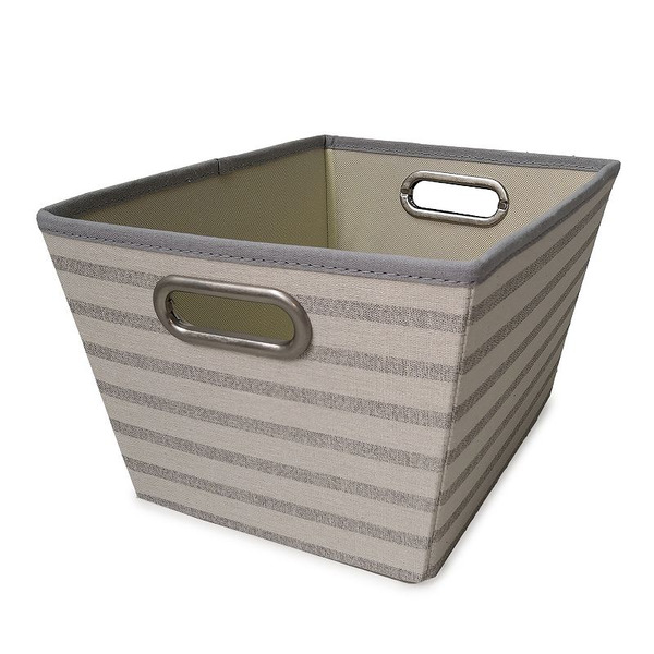 Sonoma Goods For Life Canvas Storage Tote -Stripe