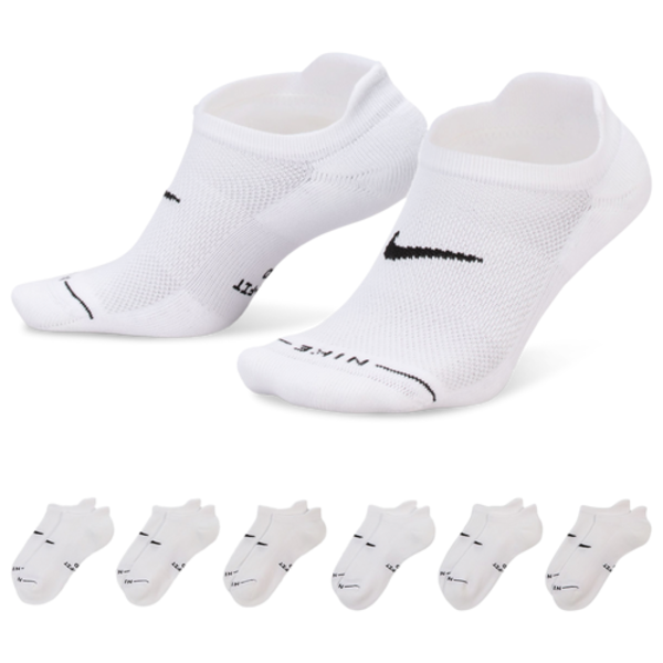 Nike Everyday Elevated No-Show Socks, L - White/Black