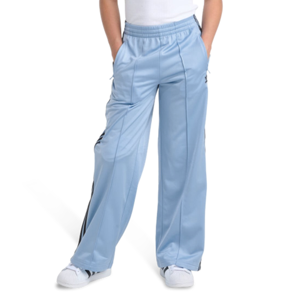 adidas Originals Wide Firebird Pants, L - Navy/Ash Blue