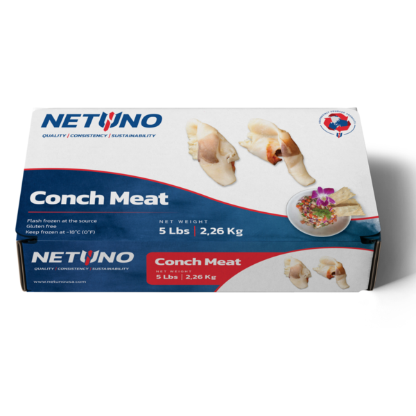 Frozen Netuno - Whole Conch Meat (St Vincent), 85% Cleaned - 5 lbs