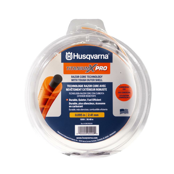 Husqvarna Titanium X-Pro 0.095-in x 100-ft Bulk reel Trimmer Line