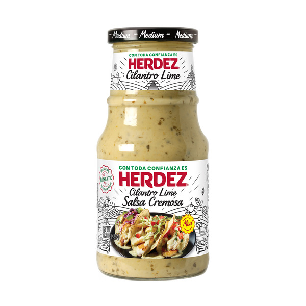 HERDEZ Cilantro Lime Salsa Cremosa Medium, 15.3 OZ