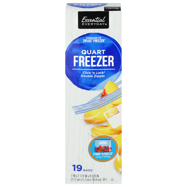 Essential Everyday Quart Freezer Bags Same-Day Delivery or Pickup