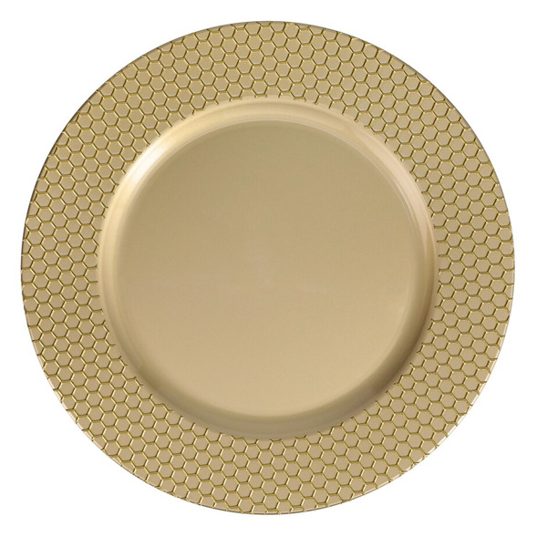 Honeycomb Charger Plates Gold Same-Day Delivery Dollar Tree