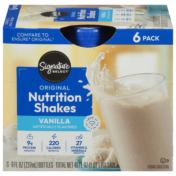 Signature SELECT 6 Pack Original Vanilla Nutrition Shakes
