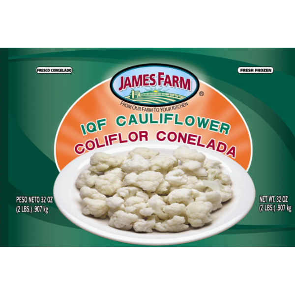 Frozen James Farm - IQF Cauliflower - 2 lbs