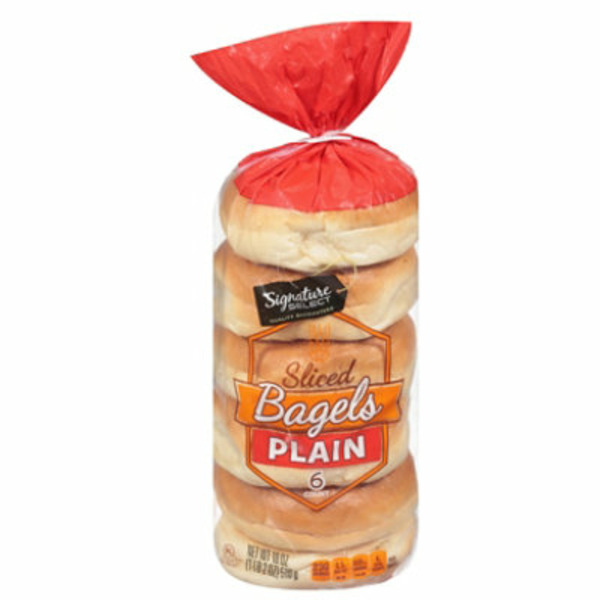 Safeway Signature SELECT Bagels, Plain, Sliced SameDay Delivery or