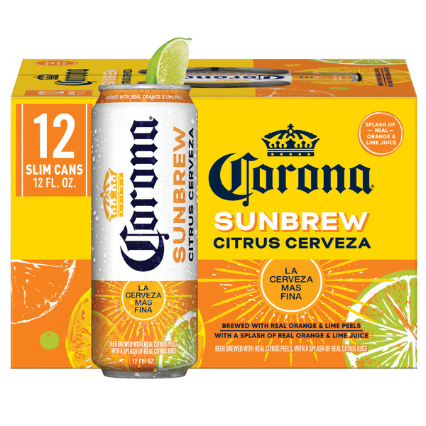 【051090 】 Corona Sunbrew Citrus Cerveza Mexican Import Beer Cans Same-Day