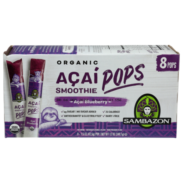 Sambazon Organic Acai Blueberry Smoothie Pops Same-Day Delivery or