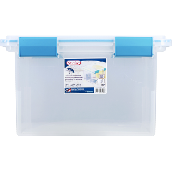 Sterilite Gasket Box, Blue Aquarium, 32 Quart Same-Day Delivery or