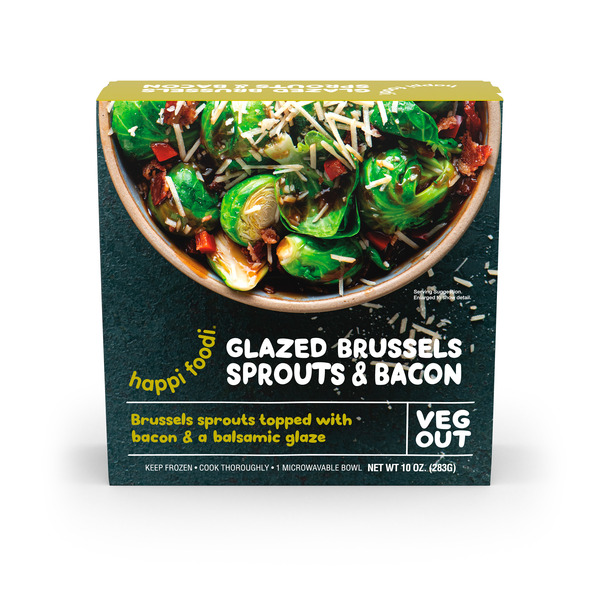 Happi Foodi Glazed Brussel Sprouts & Bacon