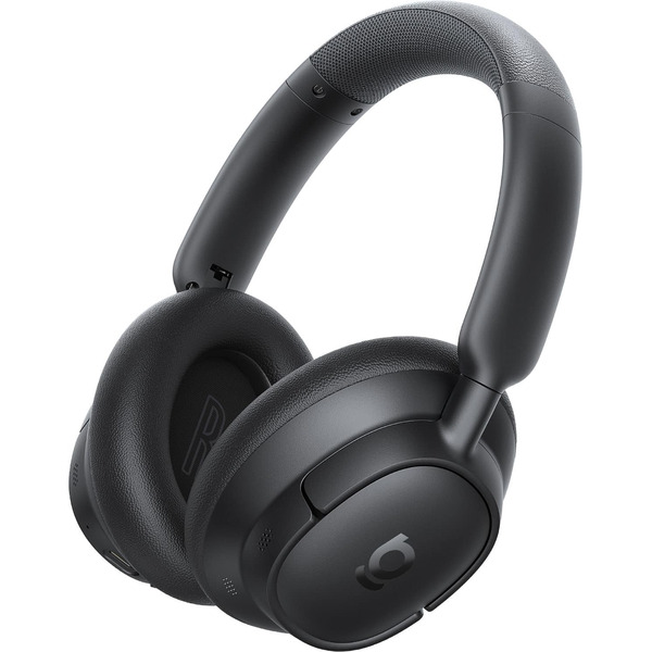 Baseus Bass BH1 NC Over-Ear Headphones, -45 dB ANC, LDAC Hi-Res, 80-Hour Playtime, 5-Mic Calls, Bluetooth 6.0 - Black