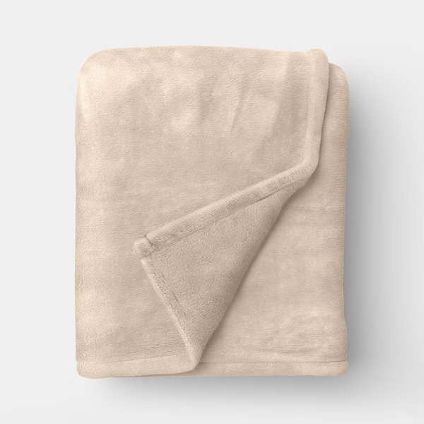 Threshold Oversized Primalush Throw Blanket - Khaki