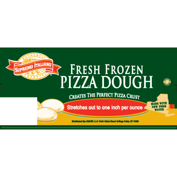 Frozen Supremo Italiano - 10oz. Pizza Dough Balls - 36ct. Box