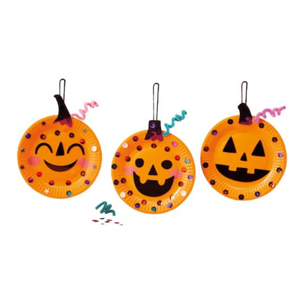 Creatology Halloween Jack-O'-Lantern Paper Plate Ornament Group Kit