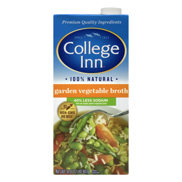 College Inn Broth, Fat Free & Reduced Sodium, Garden Vegetable (32 oz