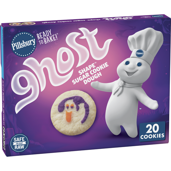 Pillsbury Shape Halloween Ghost Ready To Bake Sugar Cookie Dough