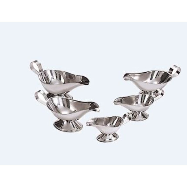 Adcraft BG-5 Gravy Boat 5 ounce 18/8 stainless steel mirror finish oval base