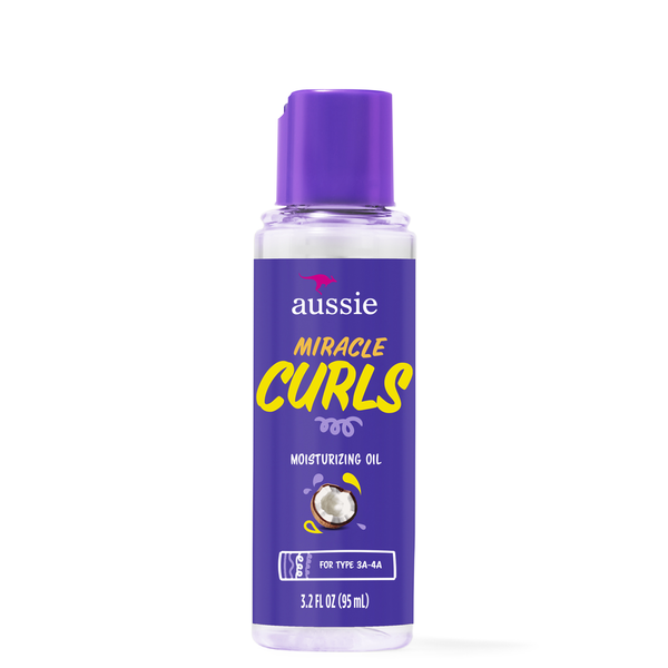 Aussie Miracle Curls Curl-Defining Oil Hair Treatment with Australian Jojoba Oil - 3.2 fl oz
