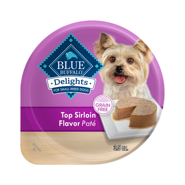 Blue Buffalo Delights Small Breed Wet Dog Food Cup, Top Sirloin Flavor
