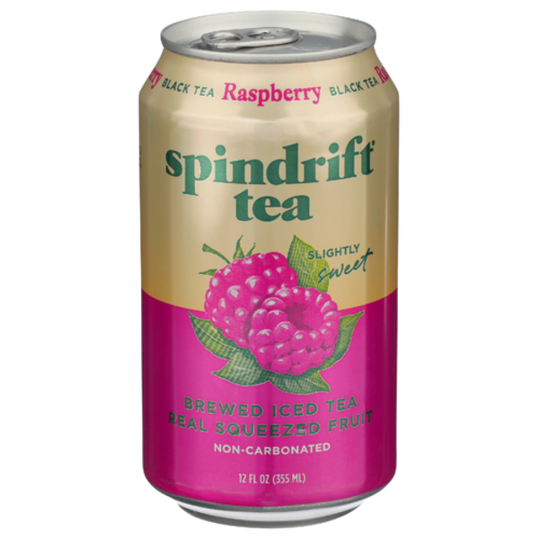 Spindrift Raspberry Black Brewed Iced Tea Real Squeezed Fruit