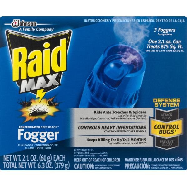 Raid Fogger, Concentrated Deep Reach, Box (6.3 oz) from Walmart Instacart