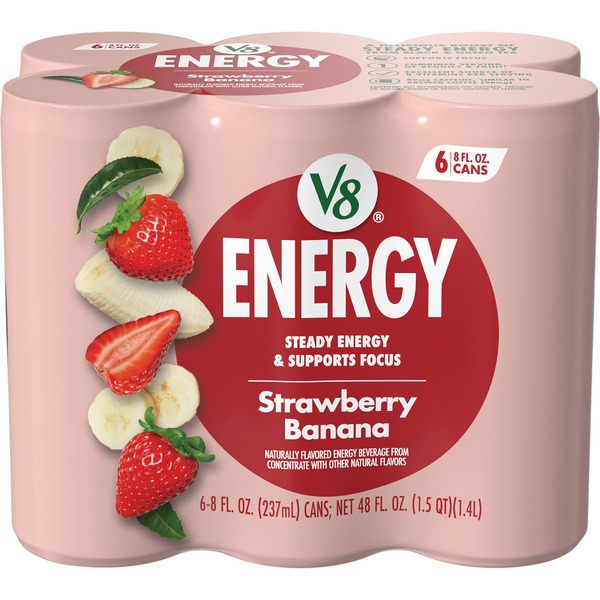 V8 Energy Strawberry Banana Energy Drink Same-Day Delivery