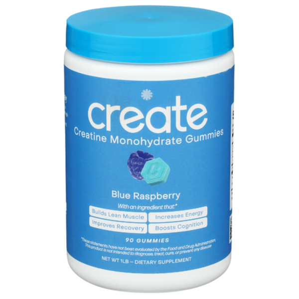 Create Wellness Blue Raspberry Creatine Monohydrate Gummies Same-Day ...