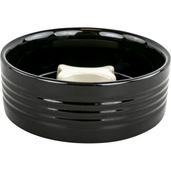 Play On Bone Ceramic Dog Bowl