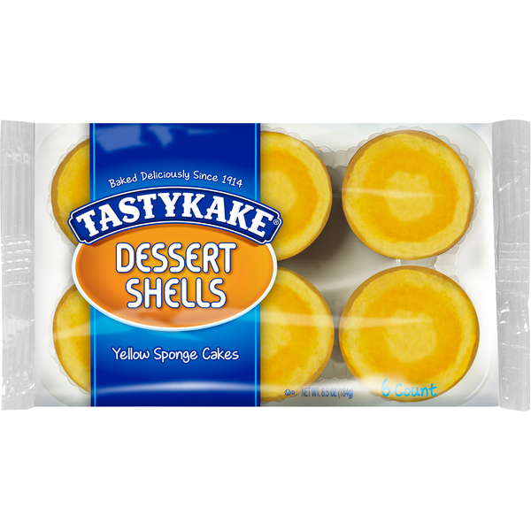 Tastykake Sponge Cakes, Yellow, Dessert Shells