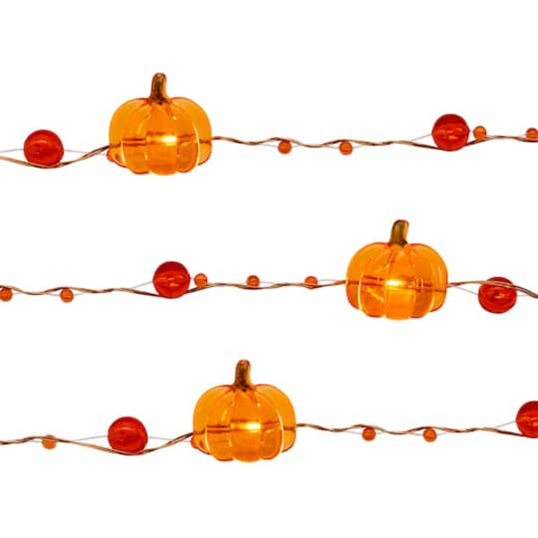 Ashland Pumpkin & Beads Icon LED String Lights