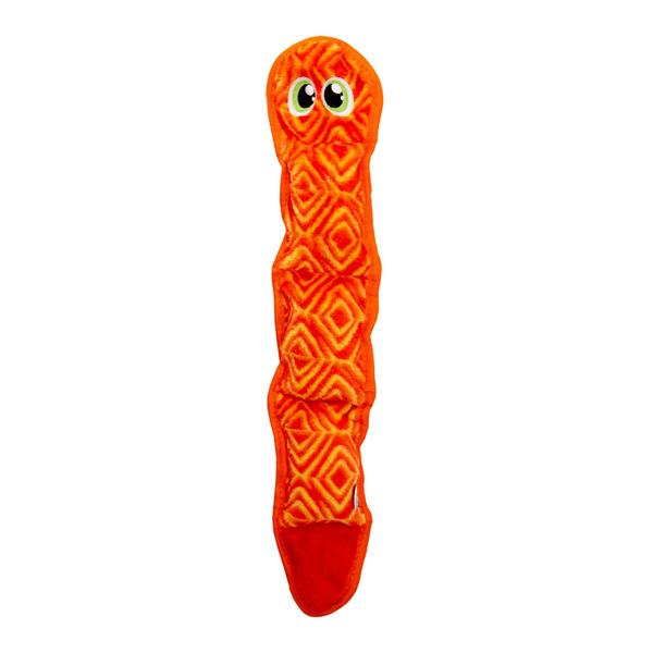 Outward Hound Red & Orange Invincible Snakes Squeak Dog Toys