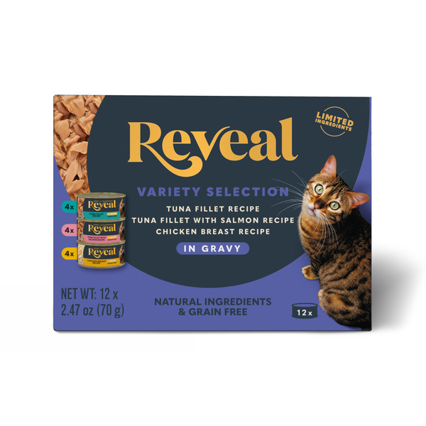 Reveal Natural Wet Cat Food, Gravy Can, Variety Pack