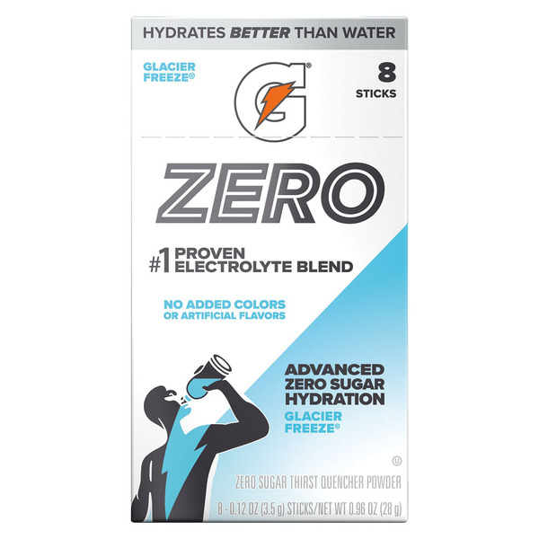 Gatorade G Zero Electrolyte Sticks, Glacier Freeze Same-Day