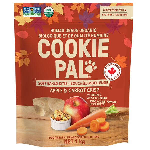 COOKIEPAL Organic Apple & Carrot Crisp Dog Treats