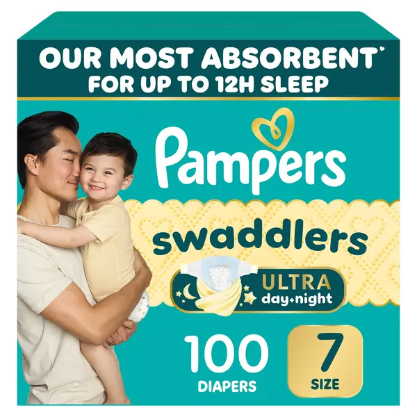 Pampers Swaddlers Ultra Diapers Sizes 3 - 7, Size 7, 100-count