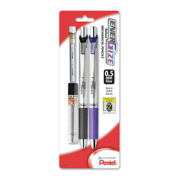 Pentel EnerGize Mechanical Pencils - Silver Barrel - 0.5 mm