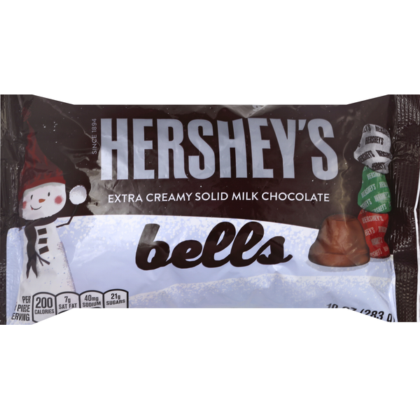 Hershey's Milk Chocolate, Solid, Extra Creamy, Bells (10 oz) Instacart