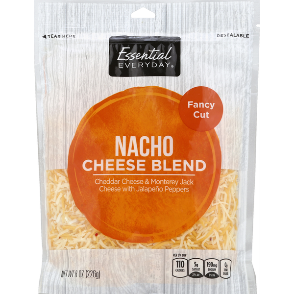 Essential Everyday Cheese, Cheese Blend, Nacho, Fancy Cut Same-Day
