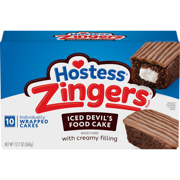Hostess Zingers Snack Cakes, Artificially Flavored Iced Devil's