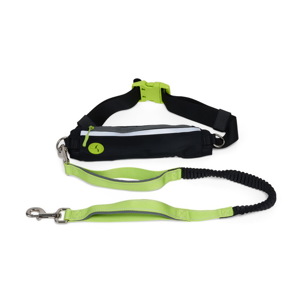 Youly Shock Absorbing Dog Leash Running Belt Set, One Size - Black