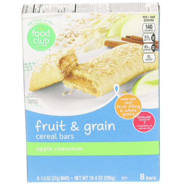 Food Club Apple Cinnamon Fruit & Grain Cereal Bars Same-Day Delivery or ...