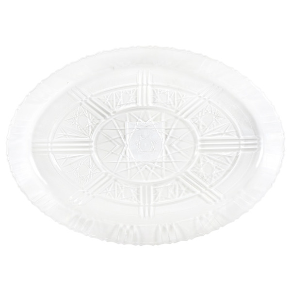 Oval Crystal Cut Platter Tray Same-Day Delivery Dollar Tree