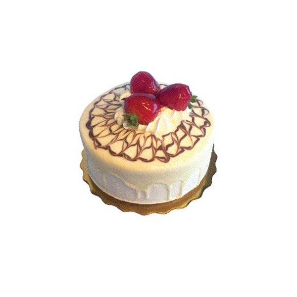 8" White Cake With Fruit