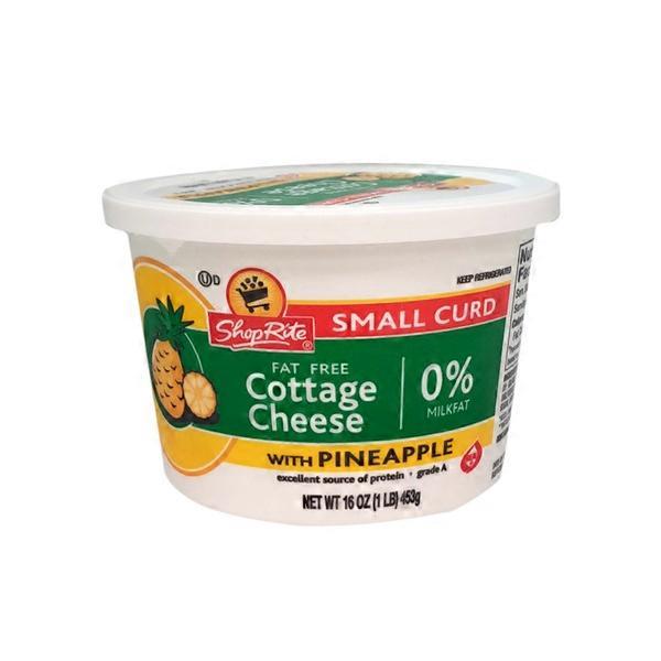 ShopRite Fat Free Small Curd Cottage Cheese With Pineapple (16 oz) Instacart