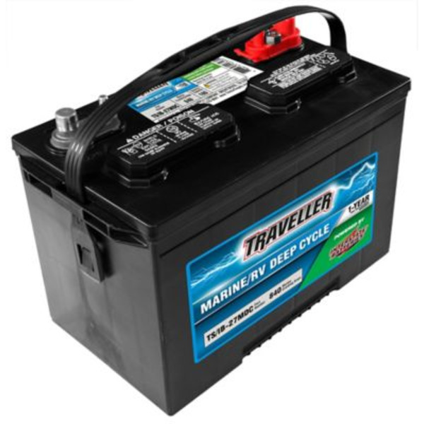 Traveller Powered by Interstate Marine/RV Deep Cycle Battery, 840 MCA, TS/IB-27MDC